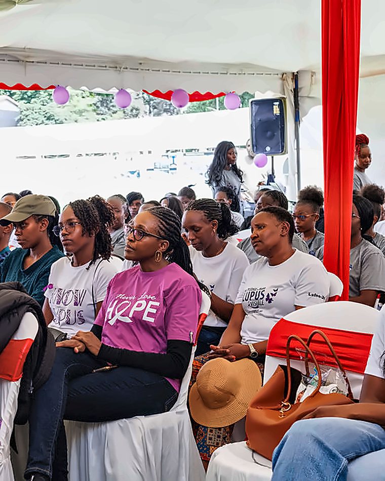 LFA members seated together during a community session at World Lupus Day 2026