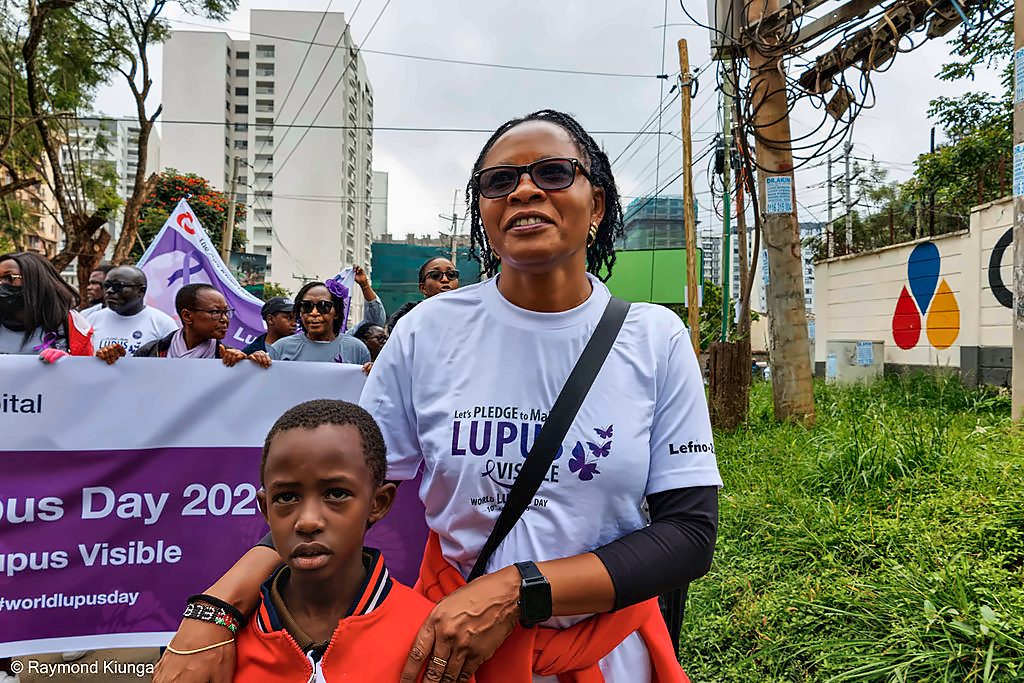 Supporters of all ages joining the walk