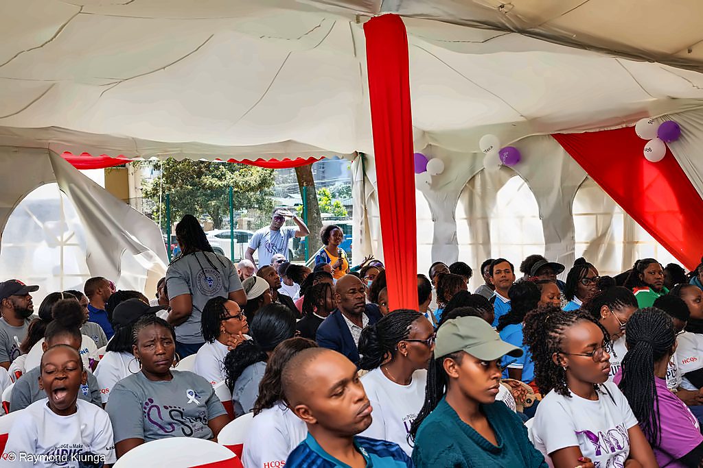 The full tent listening during the afternoon programme