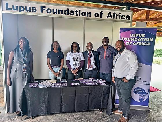 The LFA team at the Lupus Foundation of Africa stand at the ARSK Scientific Conference 2025 in Kisumu