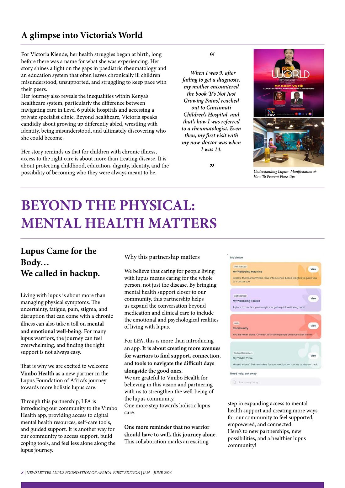Page 8 of 12: Victoria’s world, and beyond the physical: mental health matters