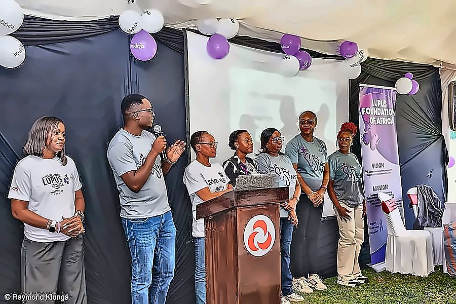 The LFA leadership team addressing the community at World Lupus Day 2026